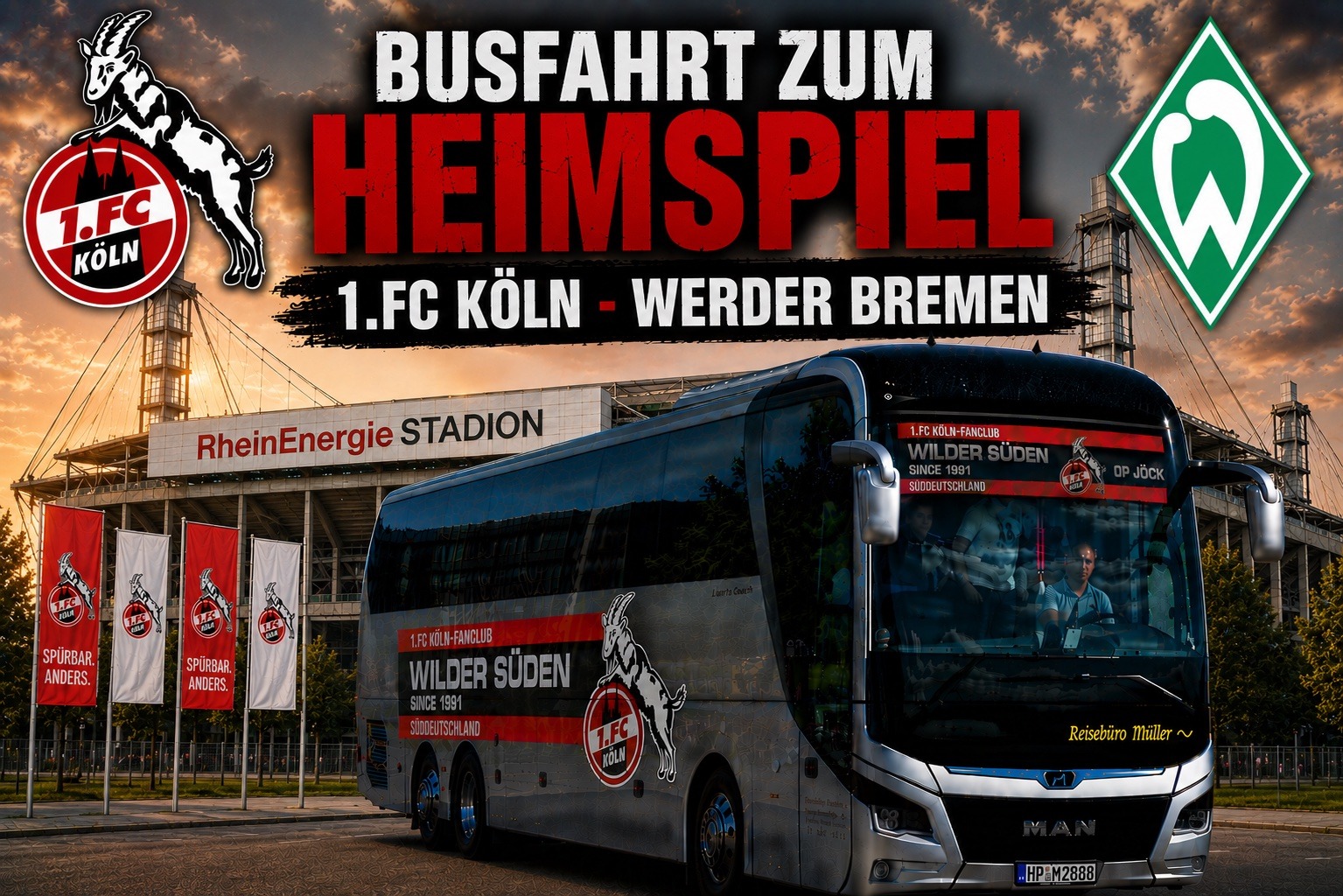 Bus Mannheim nach Köln - Bremen 3.Spieltag Saison 26/27