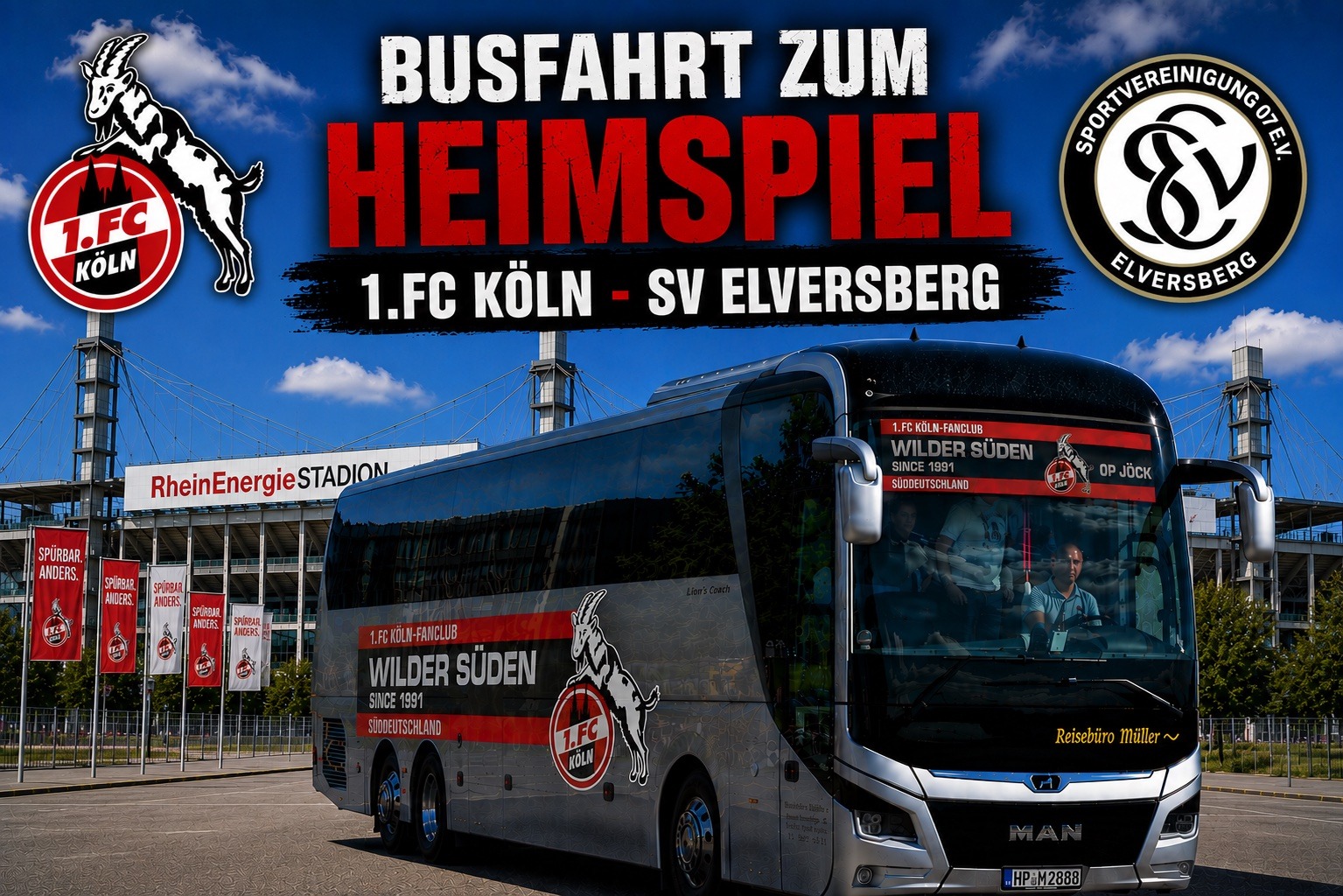 Bus Mannheim nach Köln-Elversberg 11.Spieltag Saison 26/27