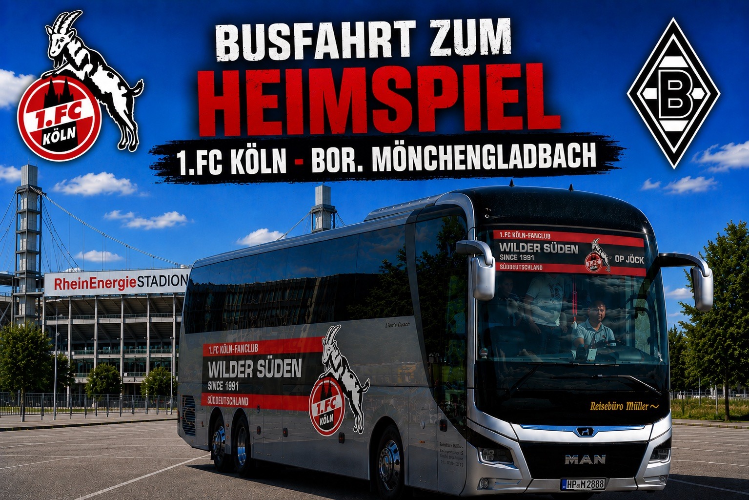 Bus Mannheim nach Köln-Gladbach 5.Spieltag Saison 26/27