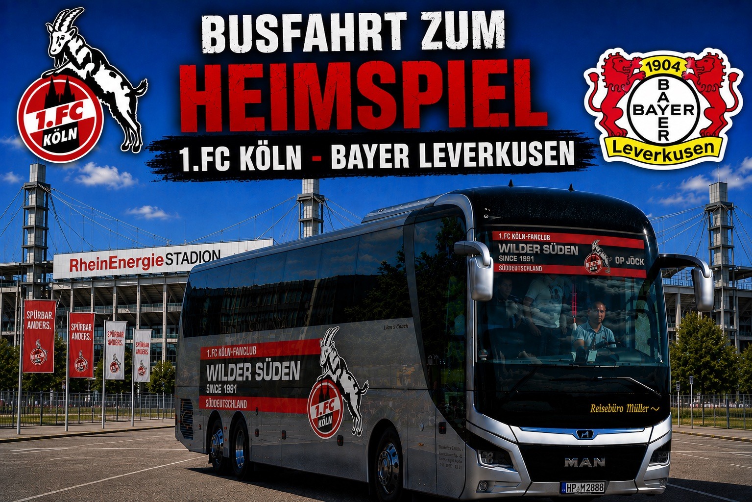Bus Mannheim nach Köln-Leverkusen 9.Spieltag Saison 26/27 😍 Highlight